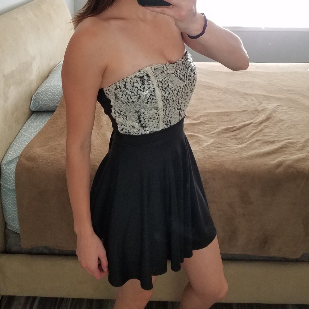 Black sequin dress